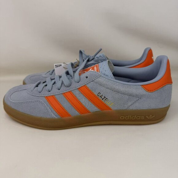 Adidas Gazelle Indoor Athletic Shoes Blue Orange Men’s Size 13 - Picture 2 of 8